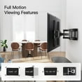 thumbnail image 2 of TV Wall Mount for 26-65 inch TVs, Full Motion TV Mount Bracket with Articulating Swivel Extension Tilting Leveling Max VESA 400x400mm Holds up to 99lbs for LED LCD OLED 4K Flat Curved Screen, 2 of 7