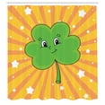 thumbnail image 2 of Ambesonne St. Patricks Day Shower Curtain, Happy Clover Plot, 69"Wx84"L, Earth Yellow Lime Green, 2 of 4