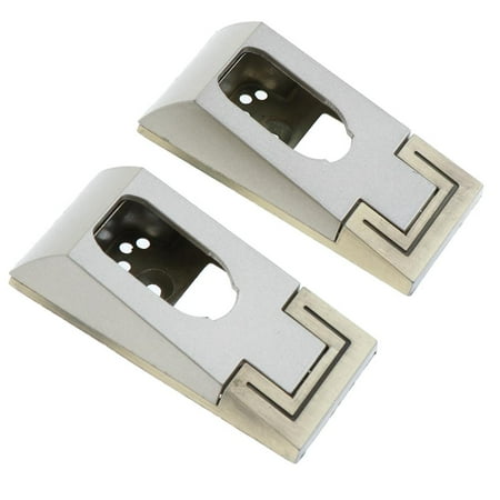 

2Pcs Chrome Tube Wardrobe Clothes Storage Hanging Garment Rail End B