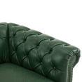 thumbnail image 5 of Bentar Chesterfield Swivel Club Chair with Button-Tufted Faux Leather, Nailhead Trim, Scrolled Arms, 360° Rotation, Green, 5 of 8