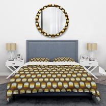 Designart 'Retro Polka dots' Mid-Century Modern Duvet Cover Set