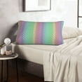 thumbnail image 7 of Binfone Rainbow Peacock Feathers Standard Size Pillowcase, Long Staple Pure Cotton Envelope Closure Pillow Cover (Pillow core not included),14"x20", 7 of 7