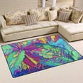 thumbnail image 2 of SKYSONIC Area Rug Carpet Leaves Painting Doormat for Hardwood Floor Entrance Living Room Bedroom 2'7"x1'8" (31x20 in), 2 of 6