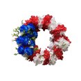 thumbnail image 2 of Corona de Bandera Patriótica Rojo, Blanco, Azul Guirnalda Decorativa | Día de la Independencia 4 de julio Día de los Veteranos | Puerta de entrada ligera elegante decoración floral de imitación 1, 2 of 7