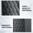 thumbnail image 5 of Coverado Car Seat Covers FullSet, Premium Leather Front and Back Seat Protectors, Classic Auto Interior Cushions Universal Fit for Most Cars, SUVs and Trucks, Gray&Black, 5 of 10