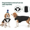 thumbnail image 3 of HQREA Large Medium Dog Tuxedo Suit Formal Pet Wedding Party Suit Puppy Prince Shirt with Bow Tie, 3 of 7
