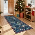 thumbnail image 4 of Wonnitar Christmas Runner Rug 2x6, Non Slip Washable Hallway Carpet Runner Soft Xmas Kitchen Rug Winter Reindeer Indoor Throw Rug for Entryway Bathroom Holiday Decor,Navy Blue, 4 of 14