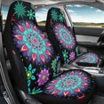 thumbnail image 3 of CHAQLIN Polyester Fabric Front Seat Cover for Automotive, Washable Waterproof Car Seat Covers, Mandala Art, 3 of 10