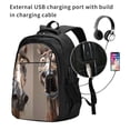 thumbnail image 2 of Balery Funny Horse Faces Expressions Mochila con carga USB para hombre y mujer - Mochila impermeable y antirrobo para laptop con puerto USB para viajes, trabajo, 2 of 7