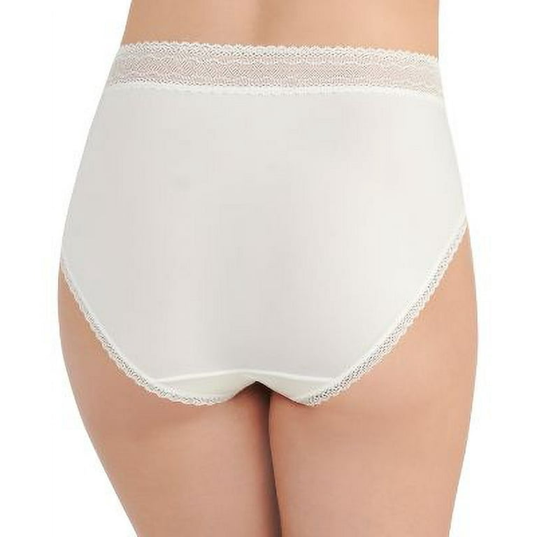Women's Vanity Fair 13280 Flattering Lace Ultimate Comfort Hi-Cut Panty  (Coconut White 8)