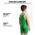 thumbnail image 3 of Exxact Sports Plain Youth Wrestling Singlet For Boys, Premium Powerlifting Singlet, Kids Wrestling Singlets For Training - (Green, YM), 3 of 7