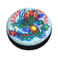 thumbnail image 2 of Waterproof Spare Wheel Cover, Dragon Pattern Adjustable Wheel Cover For Jeep Trailer RV SUV Car, 17 inch, 2 of 8