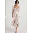 thumbnail image 1 of Vestido largo floral con mangas abullonadas para mujer, cuello cuadrado, bohemio, sin espalda, fiesta en la playa, lindos vestidos largos de verano-L, 1 of 6