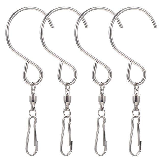 EXHUMKY 4Ud Giratorios Junto Con Clips Para Colgar Comederos Y Adornos En Exteriores