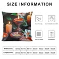 thumbnail image 5 of Orinice Candles Flowers Graphic Decorative Cushion Throw Pillow Cover for Home Living Room Sofa Pillowcase Aesthetic Decorative 1PC 20x20in, 5 of 5