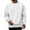 White, variant on Men's Solid Color Crewneck Sweatshirt, Long Sleeve Cotton Casual Pullover for Everyday Wear, Minimalist Style,Black,L