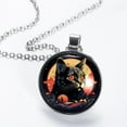 thumbnail image 2 of Cat Retro Circular Glass Pendant Necklace - Women's Statement Necklaces, 2 of 5