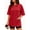 Red, variant on MOYIKO Oversized T Shirts for Women Half Sleeve Crewneck Loose Fit Tees Summer Tops with Pockets