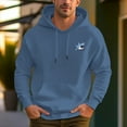 thumbnail image 6 of Men's 100% Cotton Shark Pattern Hoodie 450g Thick Pocket Hood, 6 of 13