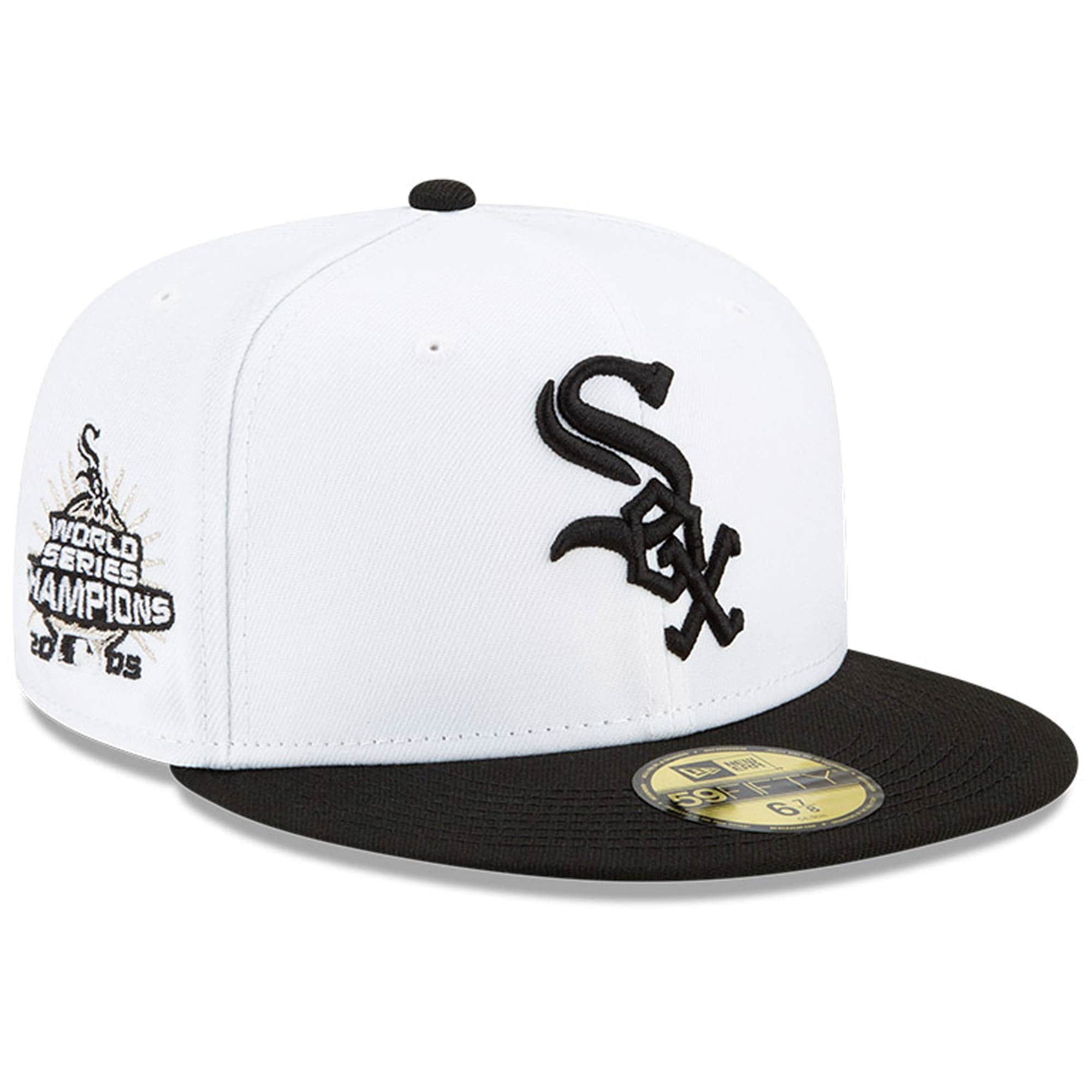 New Era Mens Chicago White Sox Wool 59Fifty Fitted Hat Black/White Adult 