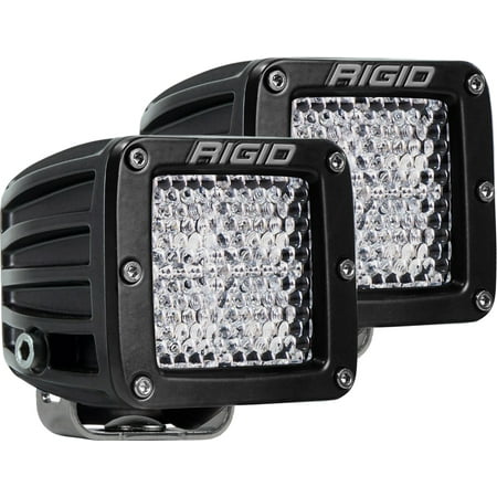 Solo Seat Rigid Mounting Rigid Industries 202513 D-Series Pro Diffused Light; Surface Mount; Hybrid; 4 White LEDs; Black Square Housing; Set Of 2; ()