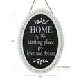 thumbnail image 2 of IH Casa Decor Wooden Beaded Oval Sign Home, 2 of 3