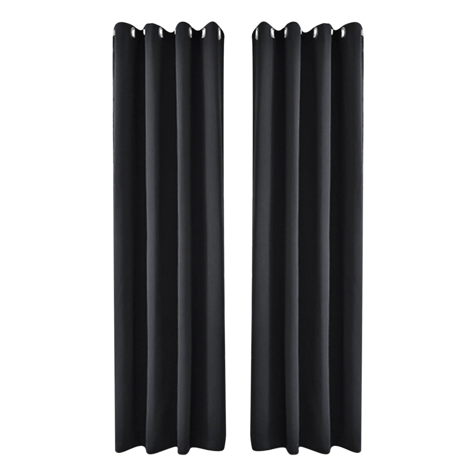 Blackout Curtains 52 x 84 inches Long Black Curtains Set of 2 Panels Thermal Insulated Room Darkening Curtains for Bedroom