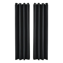 JikouIivo Black Velvet Blackout Curtains,Heavy Duty Insulated Thermal Curtains for Winter,Thick Linen Blackout Curtains for Bedroom Living Room 1 Panels