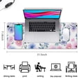 thumbnail image 5 of Long Mouse Pads for Desk,Pioneer Flower Floral Print Pattern Desk Mats on Top Of Desks, Desk Mouse Pad Extra Large with 3mm Non-Slip Base and Stitched Edge for Gaming,Office,Work,Home 31.5"x11.8", 5 of 6