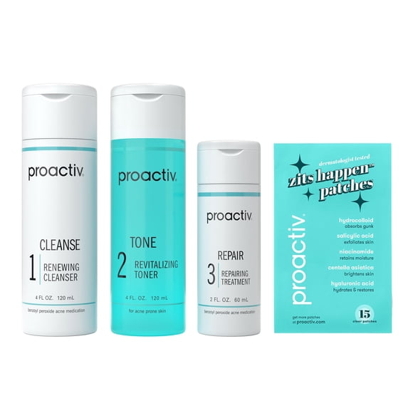 Kit de cuidado de la piel Proactiv Tratamiento antiacné de 3 pasos para 60 días