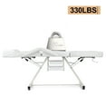 thumbnail image 6 of Artist hand White Reclining Facial Bed Tattoo Massage Table Lash Bed Beauty Spa Salon Chair with Tray, 6 of 17