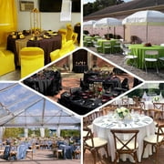 Efavormart 10 Pack Round Tablecloth, 120 Inch Stain & Wrinkle Resistant Washable Table Cloth, Decorative Polyester Fabric Table Cover for Banquet, Wedding, Dining- White