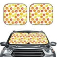 thumbnail image 6 of Lsque Lemon Orange 2 PCS Windshield Sun Shade | CarFoldable Window Covers | Car Accessories Reflect UV for Universal Cars SUV Truck | Small, 6 of 7