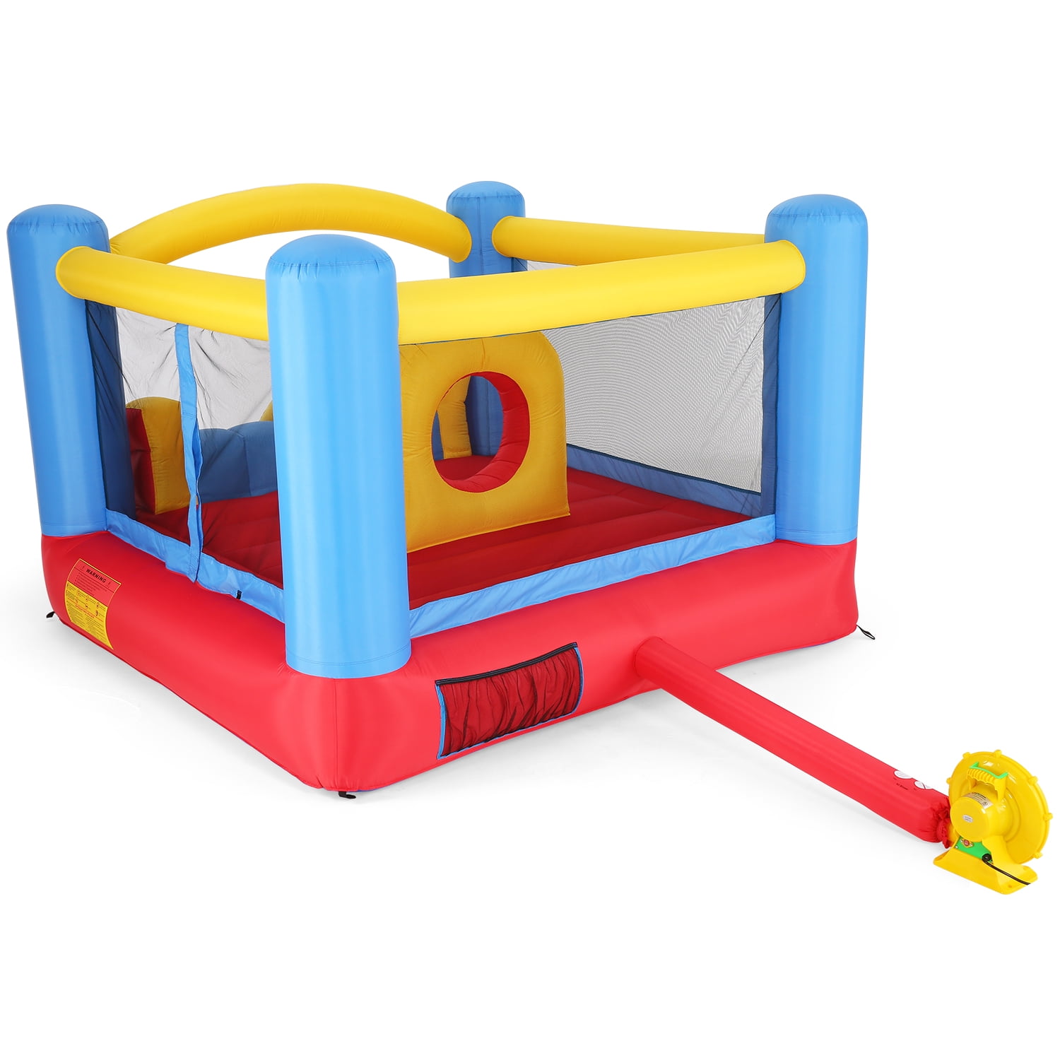 Sailvan Inflatable Bounce House, Indoor/Outdoor Bouncy House with Inflatable Obstacle Dual Tunnels, Large Slide Climbing Bounce Area Castle for Party