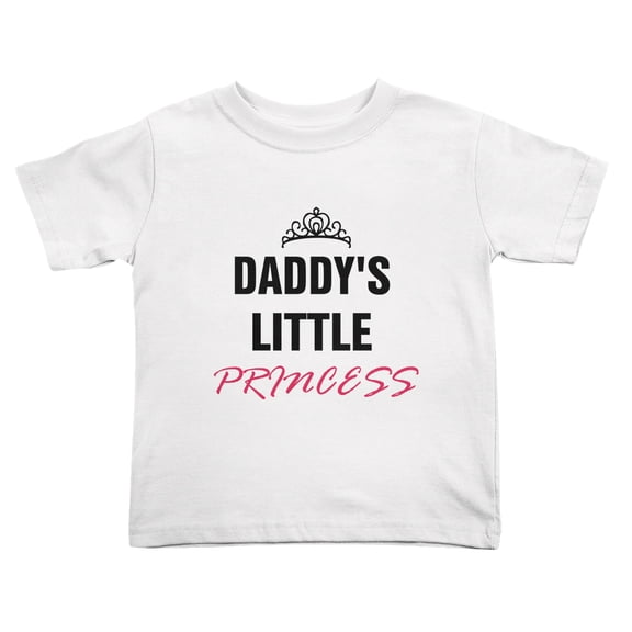 Daddy's Little Princess Funny Toddler T-Shirts for Boys Girls (White, Youth M)