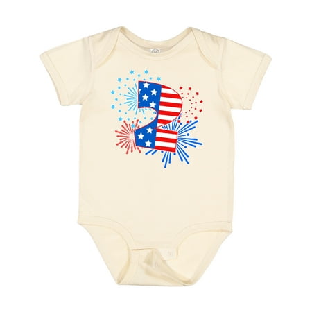 

Inktastic Second Birthday- Fourth of July Fireworks Gift Baby Boy or Baby Girl Bodysuit
