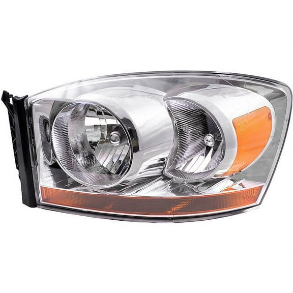 Left Headlight Assembly - Compatible with 2006 Dodge Ram 2500 5.7L V8 Naturally Aspirated OHV GAS