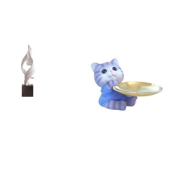 Estatua de arte abstracto,Estatua de arte abstracto Escultura de resina moderna,Colección creativa de figuras de resina y artesanías,Figura de oso,Bandeja para gatos Bandeja para dulces para