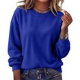 thumbnail image 2 of Zorvxlyn Fleece Sweatshirts for Women Winter Warm Long Sleeve Graphic Crewneck Sweatshirts Women Oversized Streetwear Womens Shirts, 2 of 6