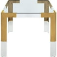 thumbnail image 6 of Meridian Furniture Casper Gold Stainless Steel and Acrylic Dining Table, 6 of 7
