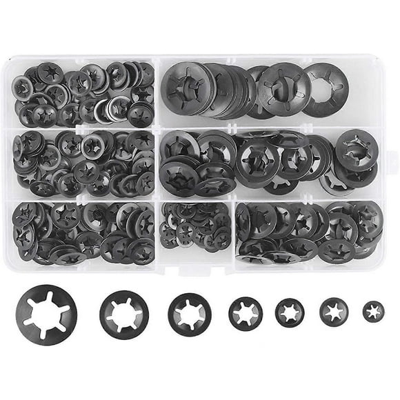 280 Pcs Lock Washers Lock Washers, Steel Lock Washers Quick Lock Washers M3 M4 M