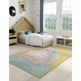 thumbnail image 3 of Unique Loom Whimsy Kids Collection Area Rug - Sharks (4' 1" x 6' 1" Rectangle Yellow/Gray), 3 of 9