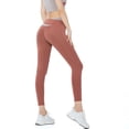 thumbnail image 7 of Women's High Waisted Yoga Pants Crossover Leggings for Women Tummy Control Workout Gym Running Athletic Tights Orange 00*yoga pants L, 7 of 7
