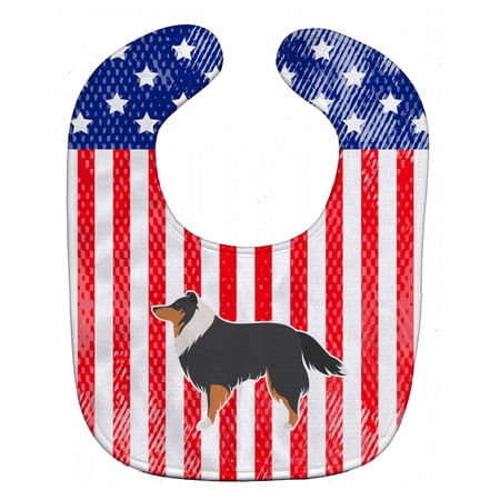USA Patriotic Sheltie/Shetland Sheepdog Baby Bib