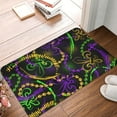 thumbnail image 2 of Non Slip Door Mat, Neon Mardi Gras Fast Drying Bath Tub Mats, Absorbent Bathroom Rugs Entrance Welcome Mat, Bath MatS for Tub, Floor, Home, Kitchen, Hotel,16x24in, 2 of 6