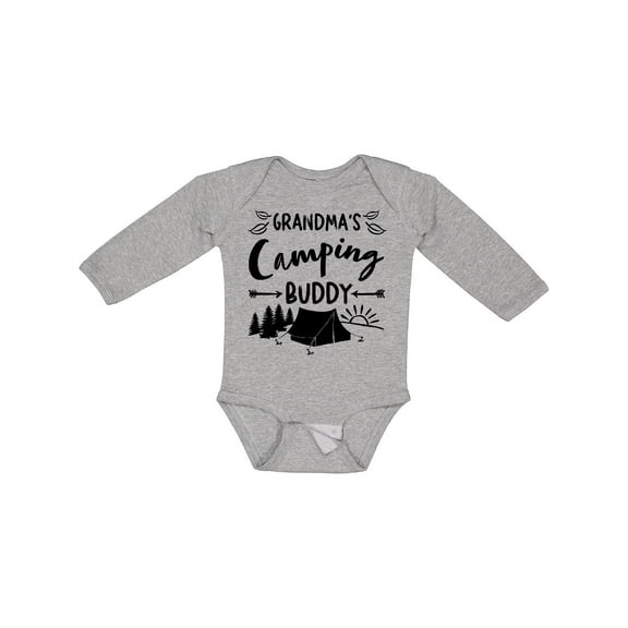 Inktastic Grandmas Camping Buddy Boys or Girls Long Sleeve Baby Bodysuit