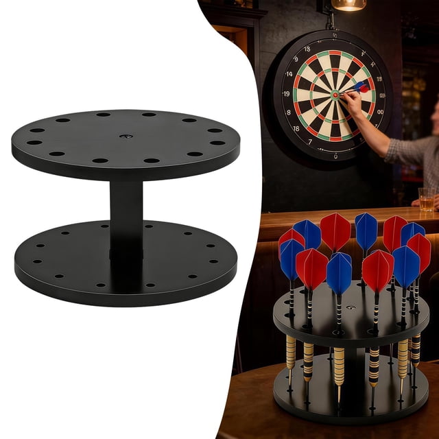 Soporte de acrílico para organizador de escritorio o estante, práctico, resistente, para almacenamiento y organización, estante de exhibición de mesa, Redondo negro
