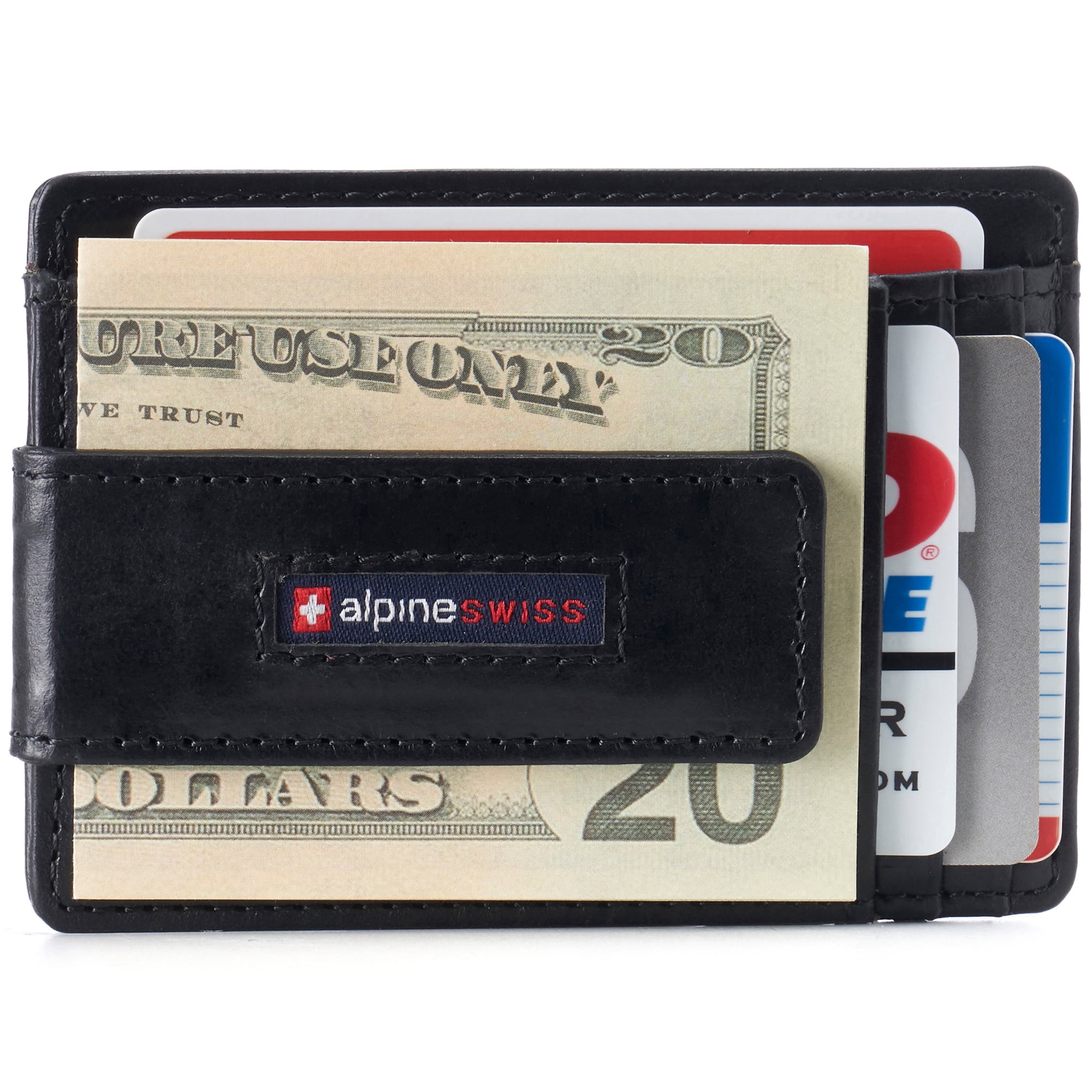 Men/'s Leather Slim Magnetic Money Clip Front Pocket Wallet ID Credit Card Holder