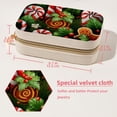 thumbnail image 5 of Christmas Crutches Velvet Portable Jewelry Organizer Box with Removable Compartment - Earring Holder and Gift Jewelry Box, 5 of 7