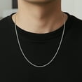 thumbnail image 4 of Metal Masters Mens 2.3mm Sterling Silver 925 Italian Rope Necklace Chain 16 18 20 22" 24" 30, 4 of 6